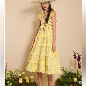 Sister Jane flutter gingham maxi dress